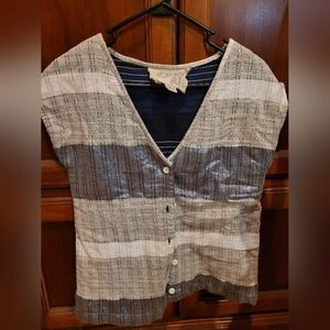 Ace & Jig Blue and Gray Button Down Shirt